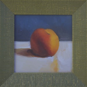 Peach 6x6 $175 Oil on Board Framed